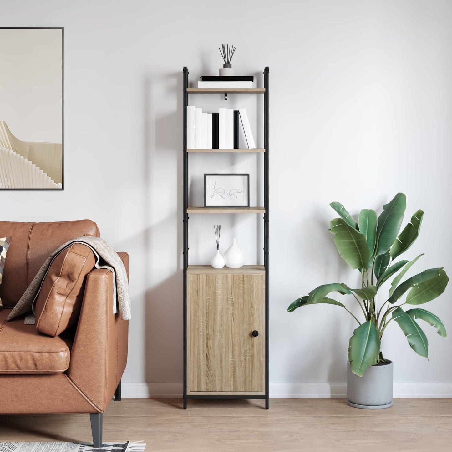 Armadio per Libri Rovere Sonoma 40 x 24 x 161 cm | homemem39