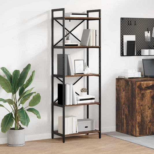 Libreria Rovere fumé 56 x 34 x 171 cm Legno multistrato | homemem39