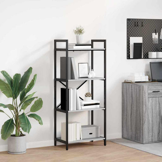 Libreria Grigio Sonoma 56 x 34 x 133,5 cm Legno multistrato | homemem39