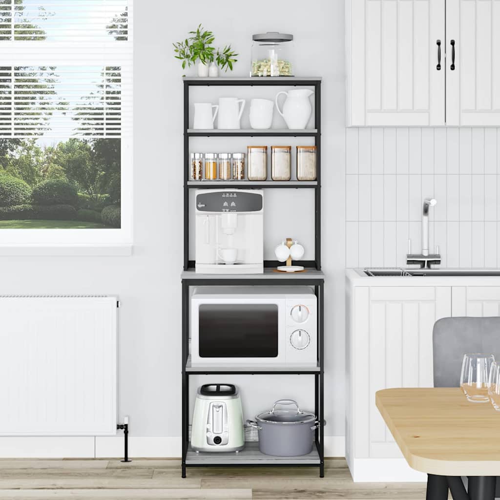 Mensola da cucina Grigio Sonoma 60 x 40 x 168 cm