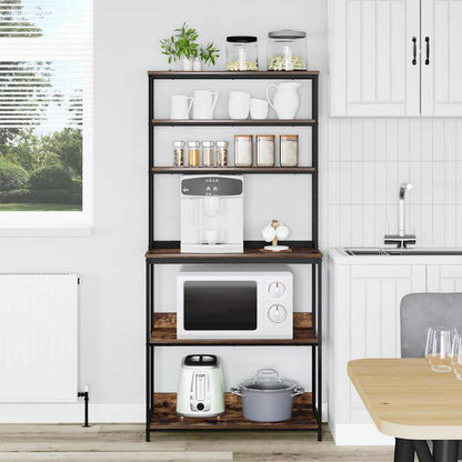 Mensola da cucina Rovere fumé 80 x 40 x 168 cm