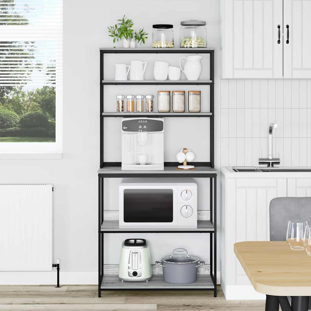 Mensola da cucina Grigio Sonoma 80 x 40 x 168 cm