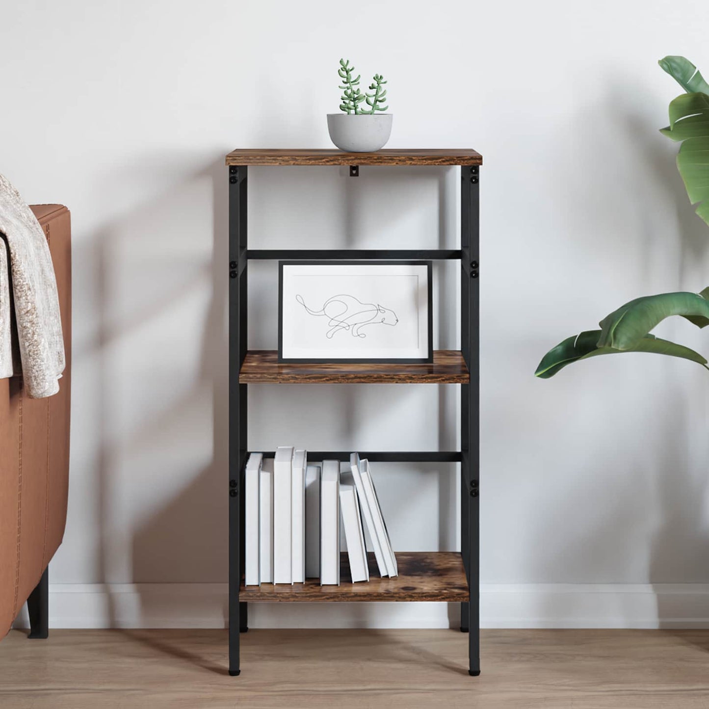 Libreria Rovere fumé 40 x 29,5 x 81 cm Legno multistrato
