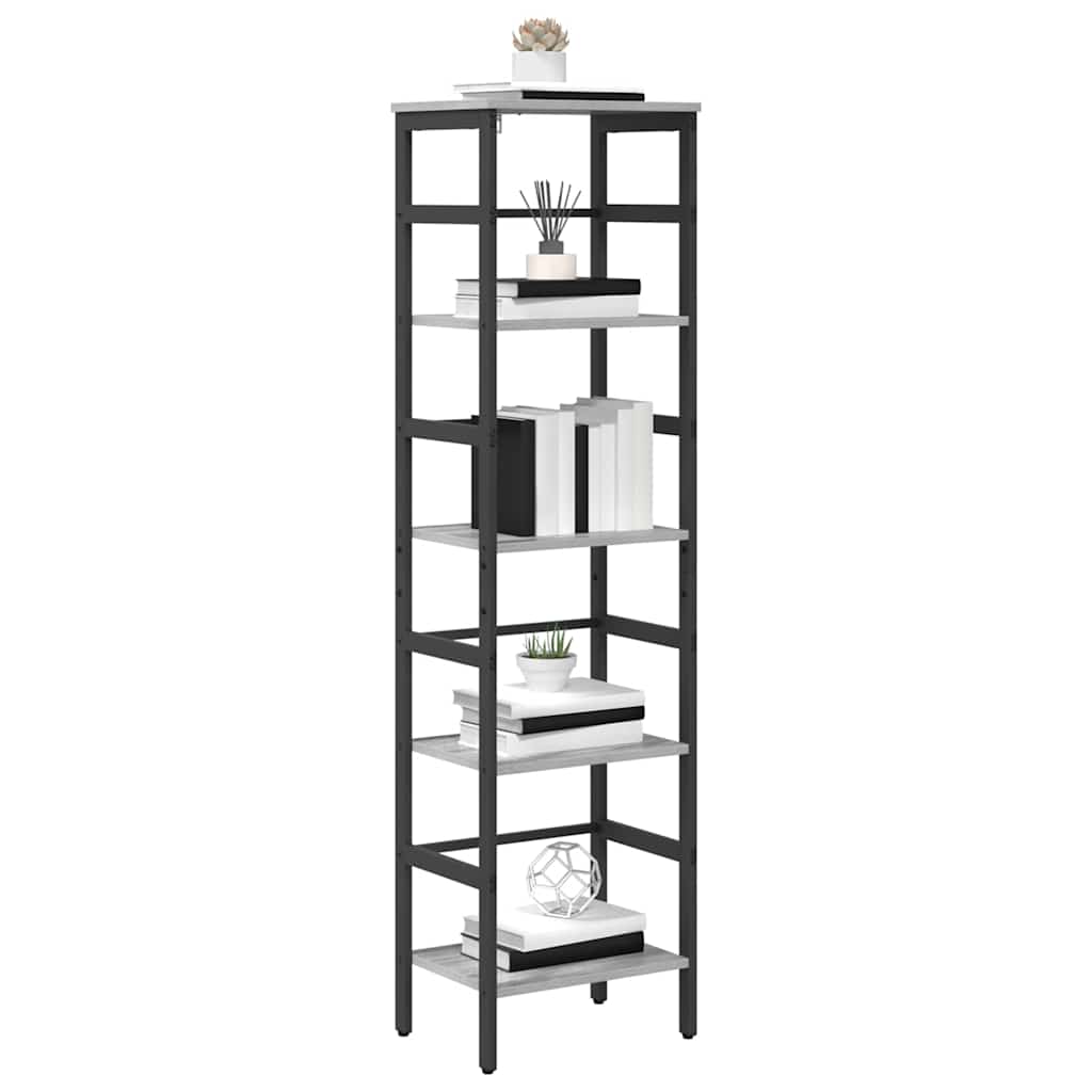Libreria Grigio Sonoma 40 x 29,5 x 149 cm Legno multistrato