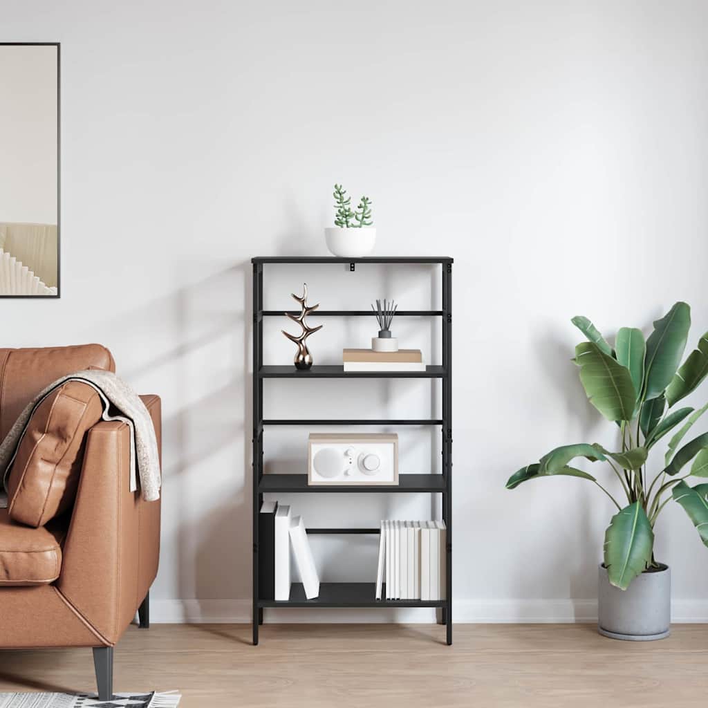 Libreria Rovere Nero 60 x 29,5 x 115 cm Legno multistrato