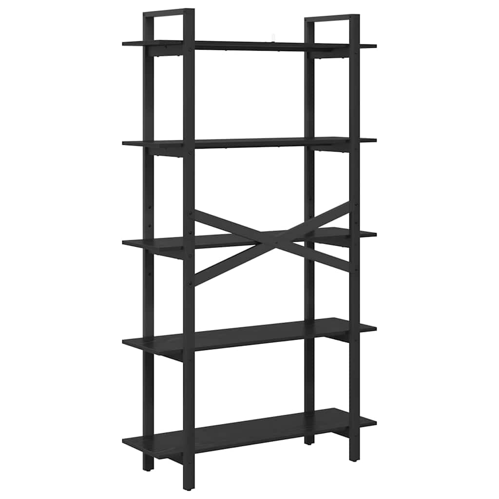 Libreria Rovere Nero 100 x 33,5 x 178 cm Legno multistrato