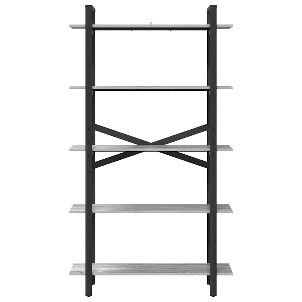 Libreria Grigio Sonoma 100 x 33,5 x 178 cm Legno multistrato