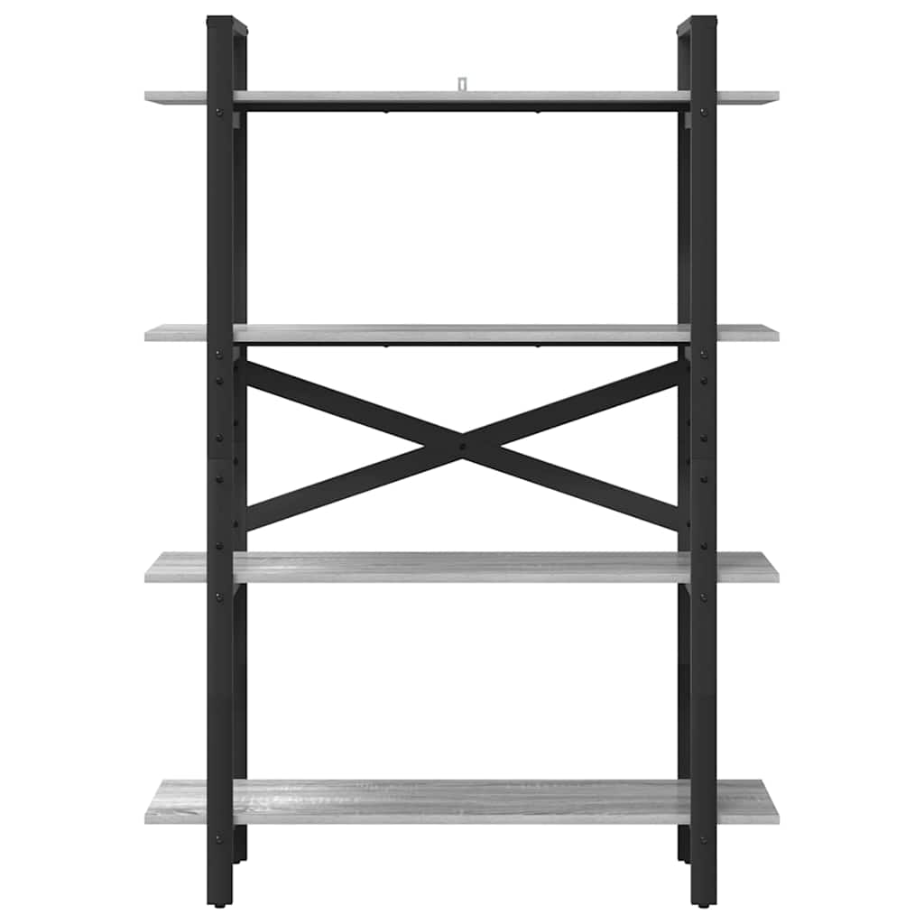 Libreria Grigio Sonoma 100 x 33,5 x 140 cm Legno multistrato