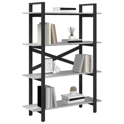 Libreria Grigio Sonoma 100 x 33,5 x 140 cm Legno multistrato