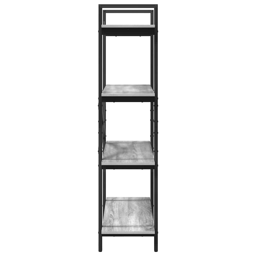 Libreria Grigio Sonoma 100 x 33,5 x 140 cm Legno multistrato