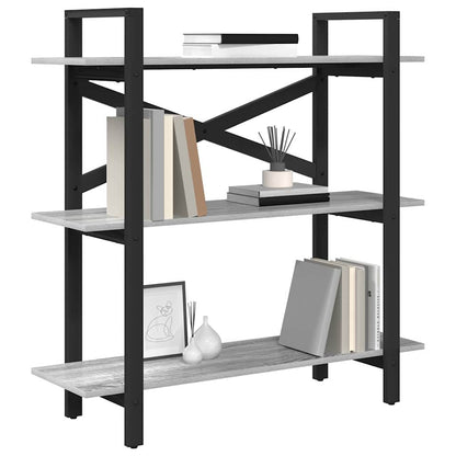 Libreria Grigio Sonoma 100 x 33,5 x 102 cm Legno multistrato