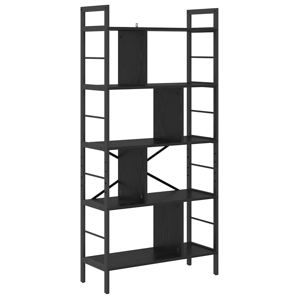 Libreria Rovere Nero 75 x 30 x 156 cm Legno multistrato | homemem39