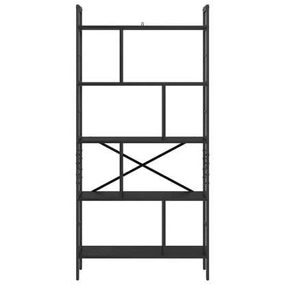 Libreria Rovere Nero 75 x 30 x 156 cm Legno multistrato | homemem39