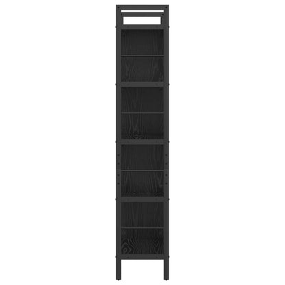 Libreria Rovere Nero 75 x 30 x 156 cm Legno multistrato | homemem39