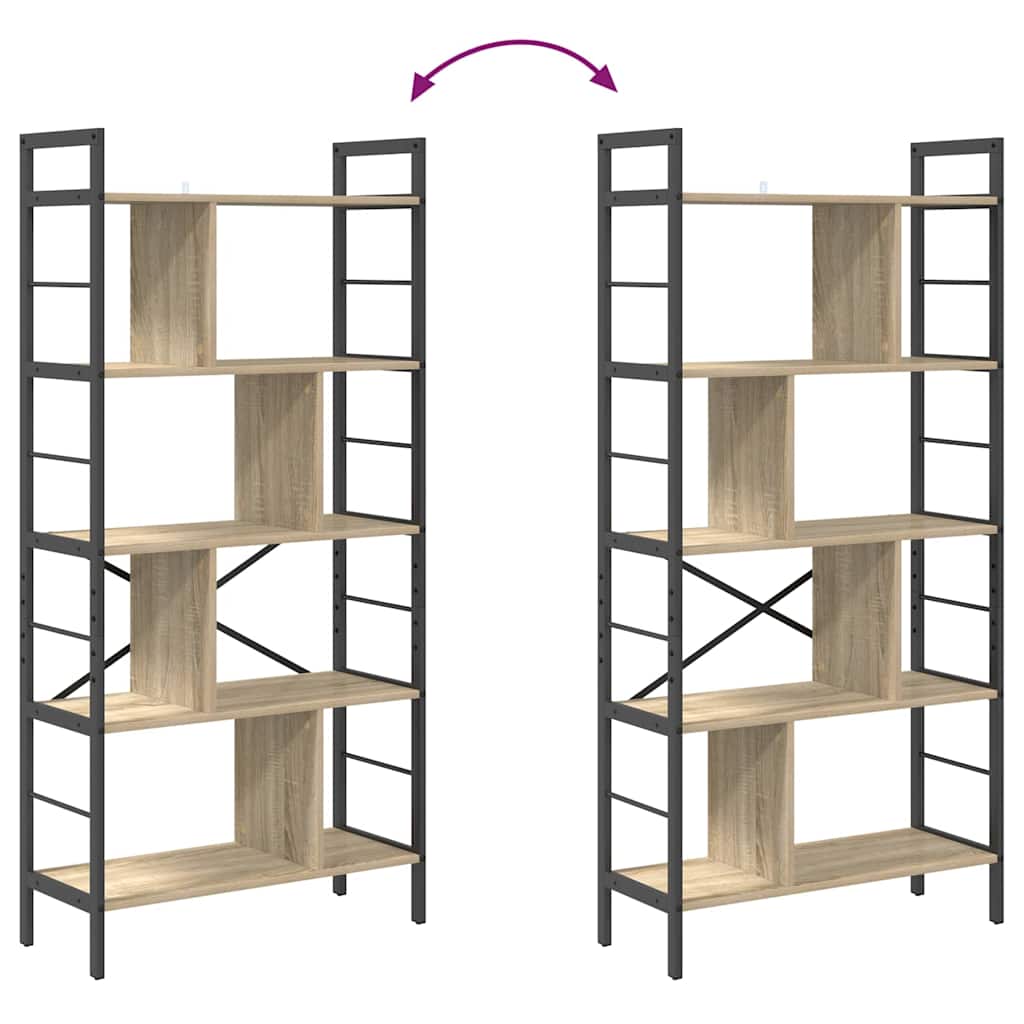 Libreria Rovere Sonoma 75 x 30 x 156 cm Legno multistrato | homemem39