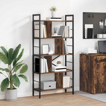 Libreria Rovere fumé 75 x 30 x 156 cm Legno multistrato | homemem39