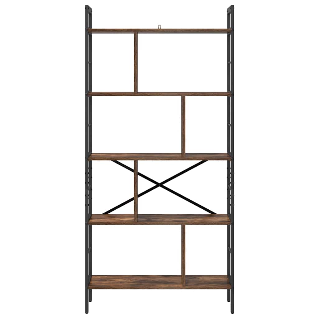Libreria Rovere fumé 75 x 30 x 156 cm Legno multistrato | homemem39