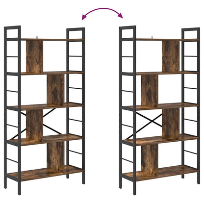 Libreria Rovere fumé 75 x 30 x 156 cm Legno multistrato | homemem39
