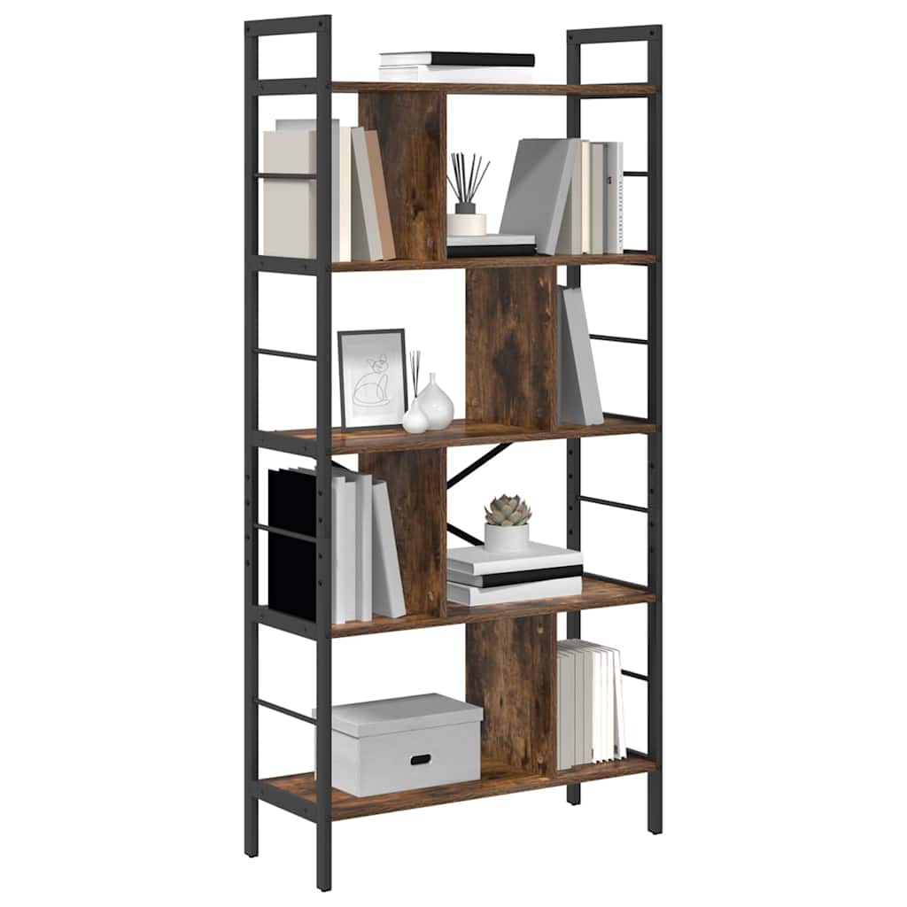 Libreria Rovere fumé 75 x 30 x 156 cm Legno multistrato | homemem39