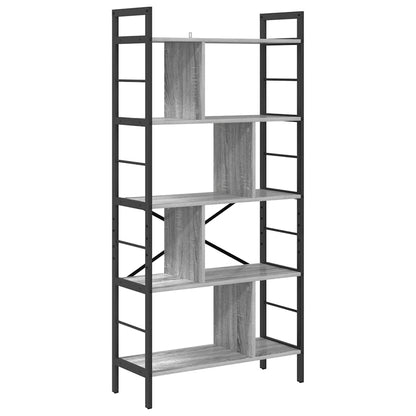 Libreria Grigio Sonoma 75 x 30 x 156 cm Legno multistrato | homemem39