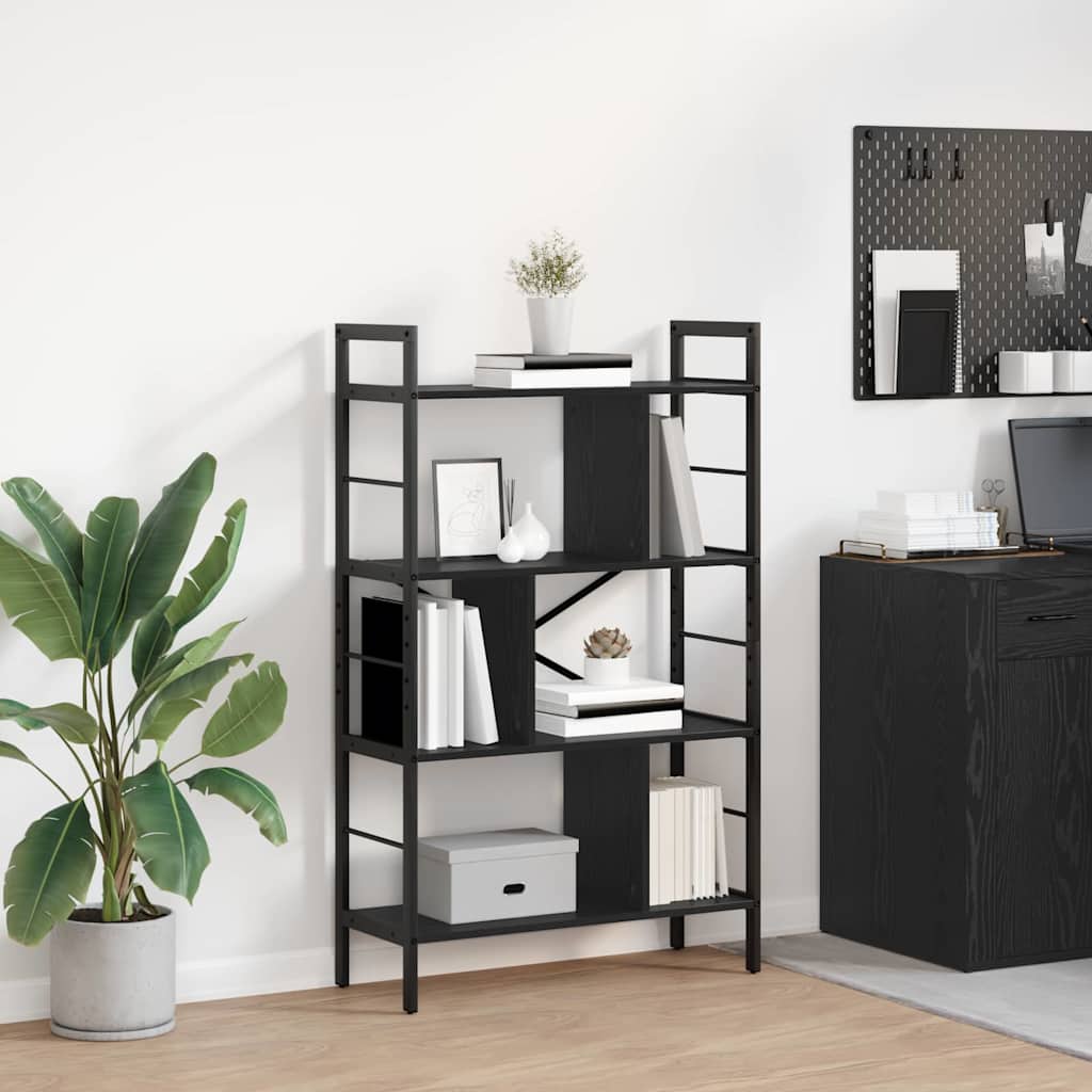 Libreria Rovere Nero 75 x 30 x 123,5 cm Legno multistrato | homemem39