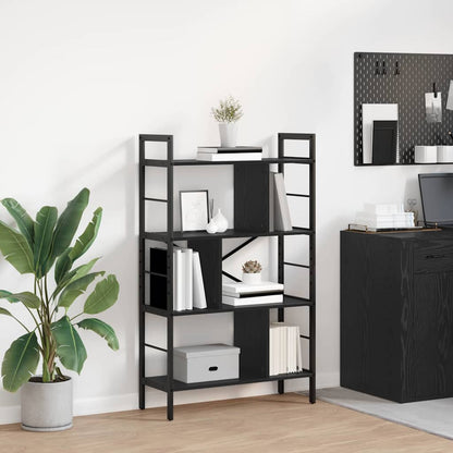 Libreria Rovere Nero 75 x 30 x 123,5 cm Legno multistrato | homemem39
