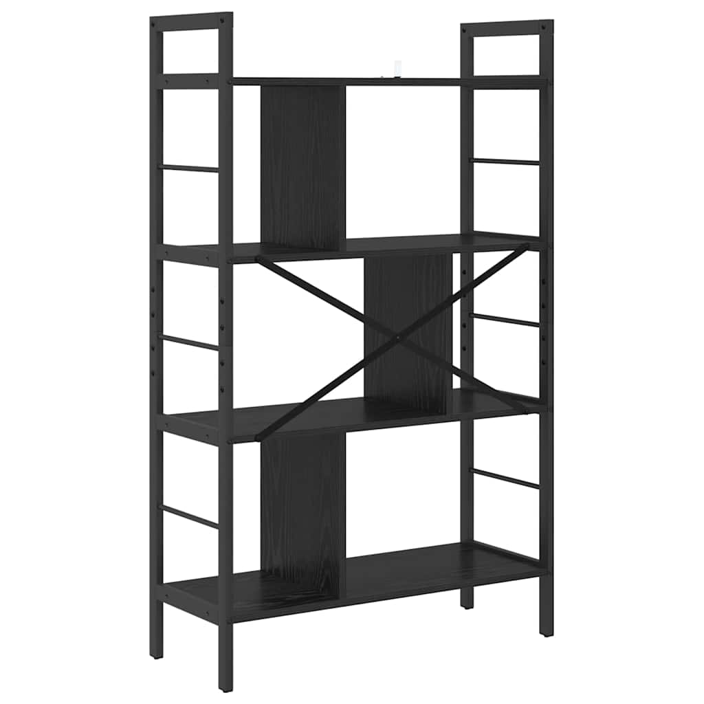 Libreria Rovere Nero 75 x 30 x 123,5 cm Legno multistrato | homemem39