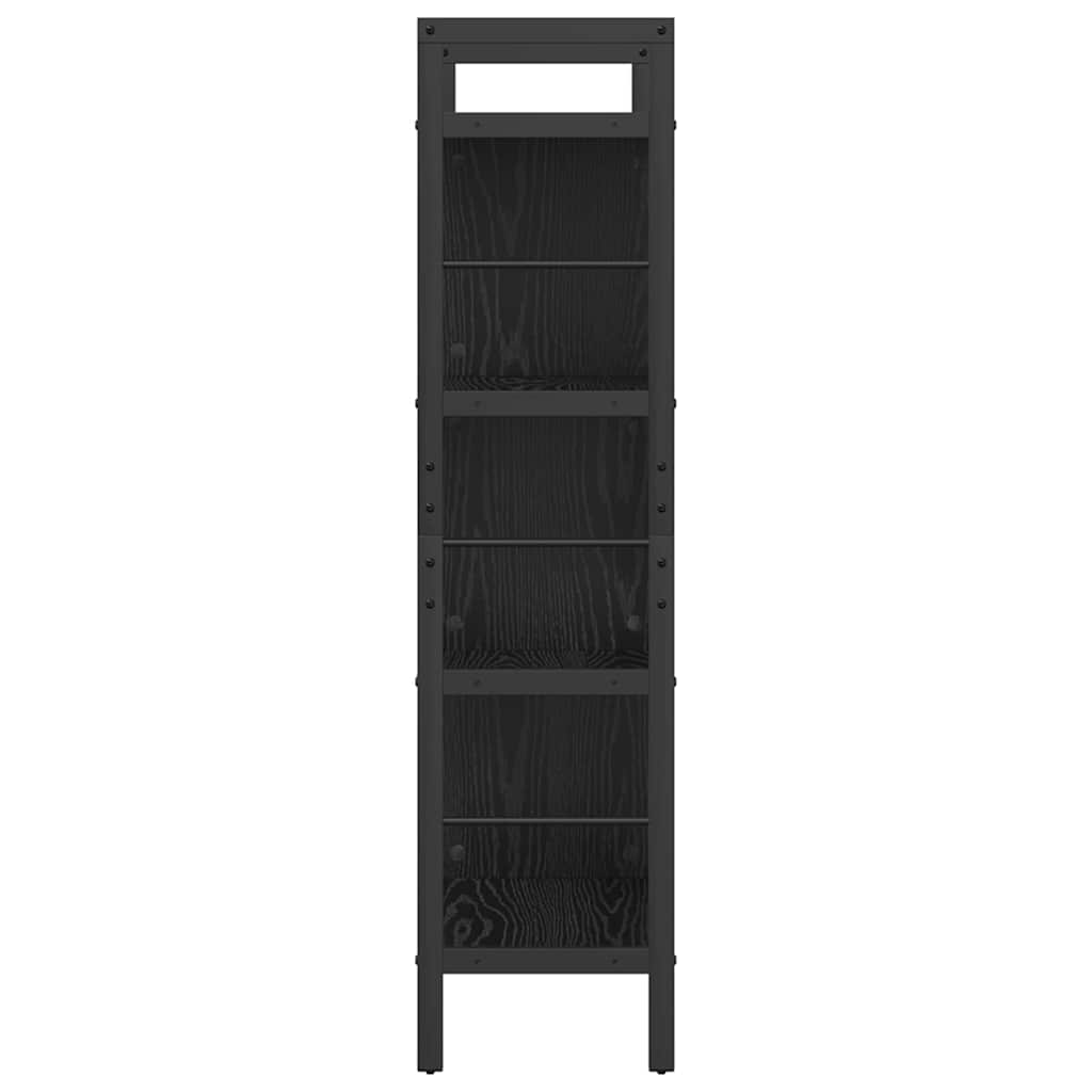 Libreria Rovere Nero 75 x 30 x 123,5 cm Legno multistrato | homemem39