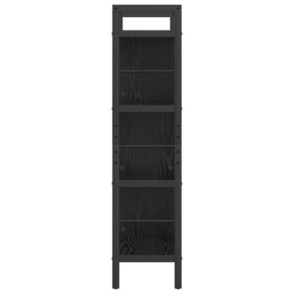 Libreria Rovere Nero 75 x 30 x 123,5 cm Legno multistrato | homemem39