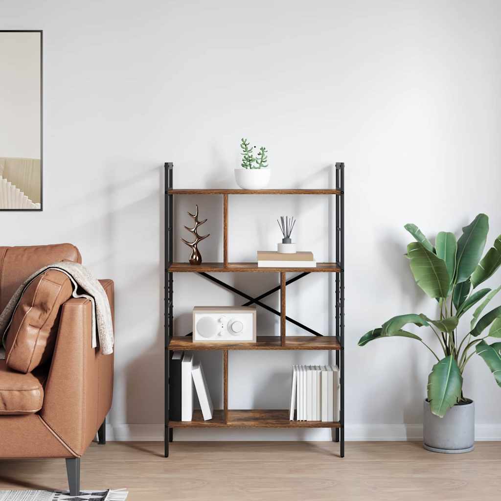 Libreria Rovere fumé 75 x 30 x 123,5 cm Legno multistrato | homemem39