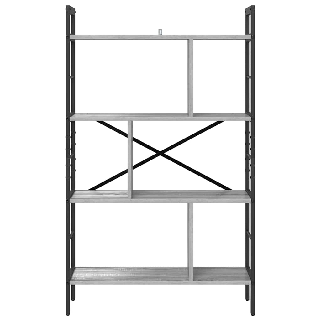 Libreria Grigio Sonoma 75 x 30 x 123,5 cm Legno multistrato | homemem39