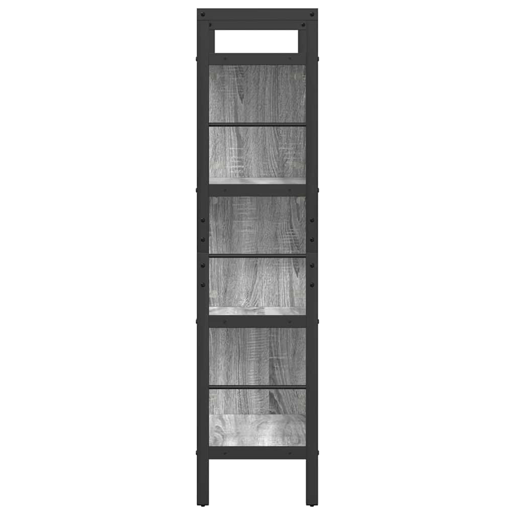 Libreria Grigio Sonoma 75 x 30 x 123,5 cm Legno multistrato | homemem39