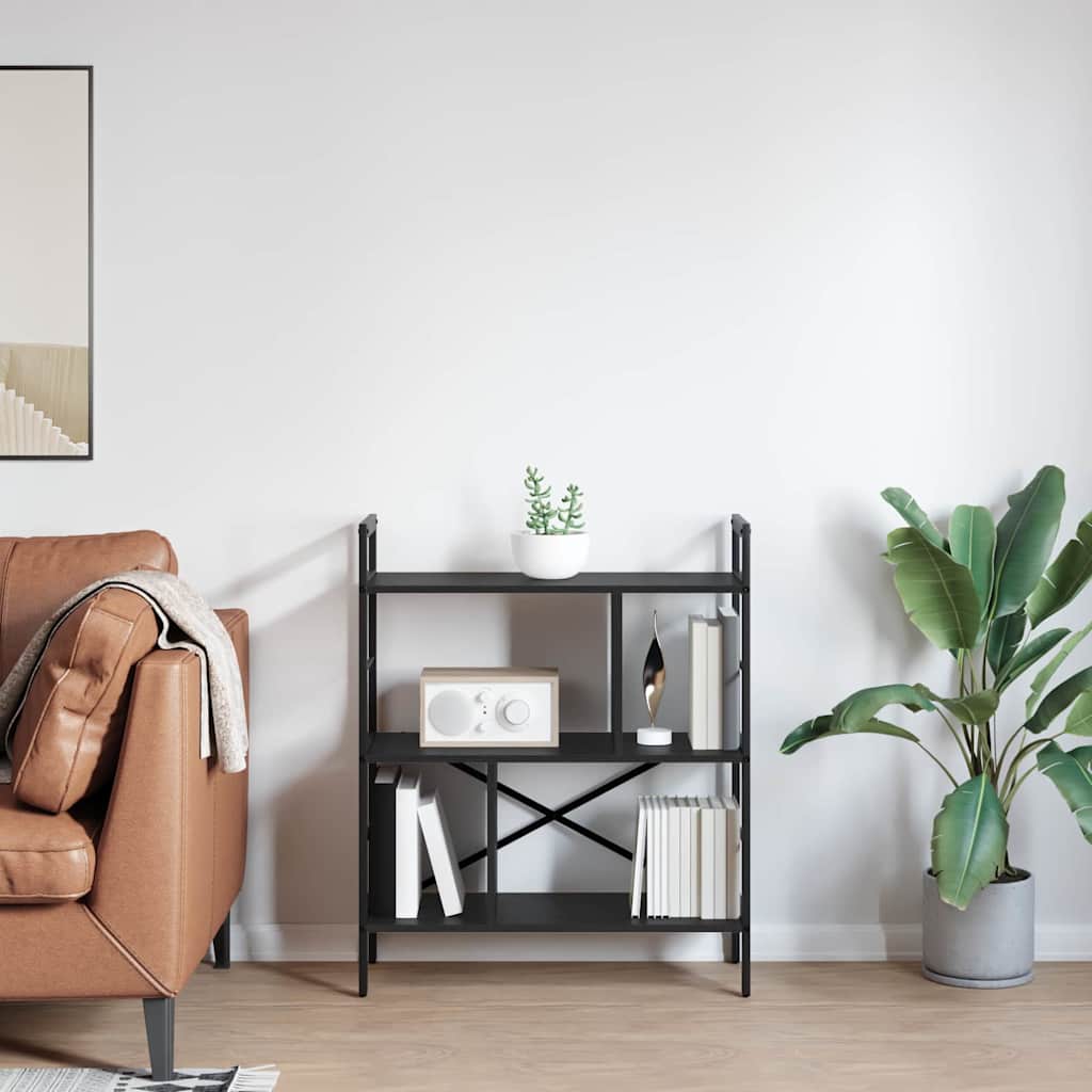 Libreria Rovere Nero 75 x 30 x 91 cm Legno multistrato | homemem39