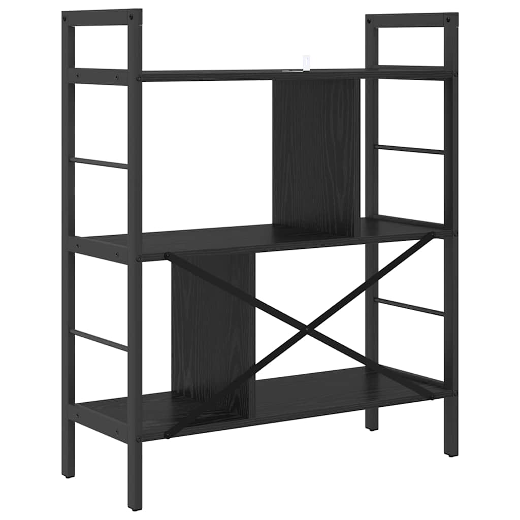 Libreria Rovere Nero 75 x 30 x 91 cm Legno multistrato | homemem39
