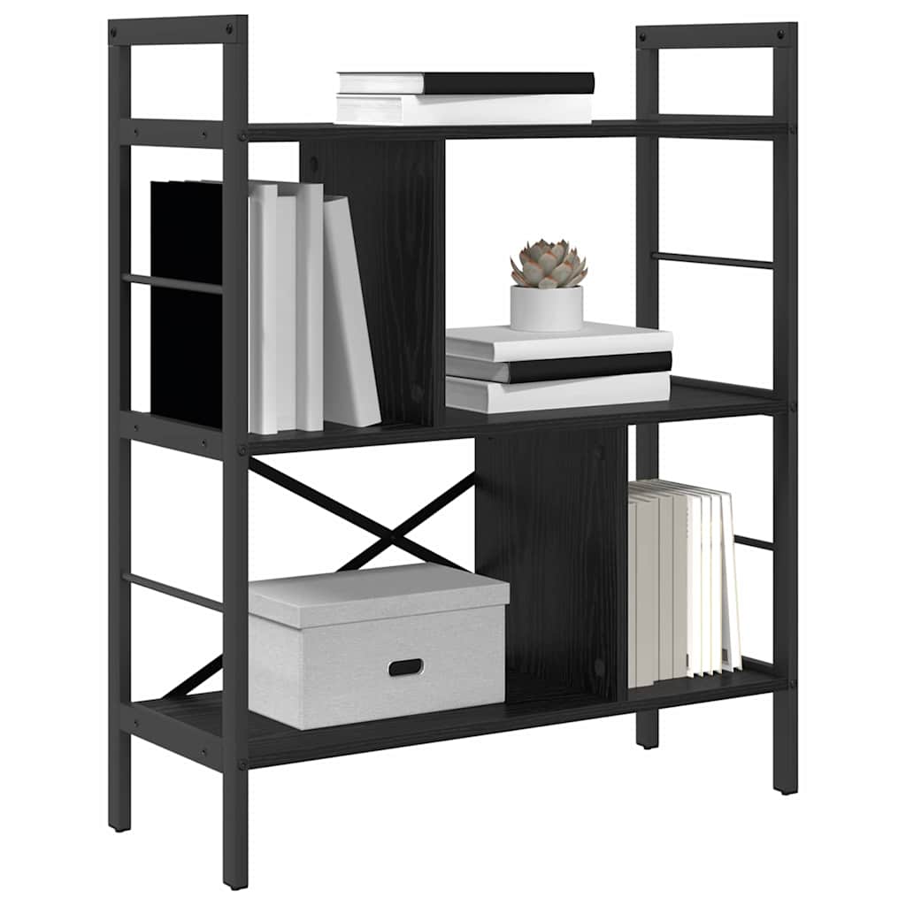 Libreria Rovere Nero 75 x 30 x 91 cm Legno multistrato | homemem39