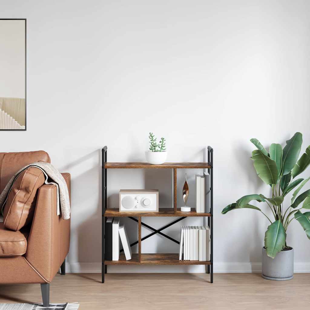 Libreria Rovere fumé 75 x 30 x 91 cm Legno multistrato | homemem39