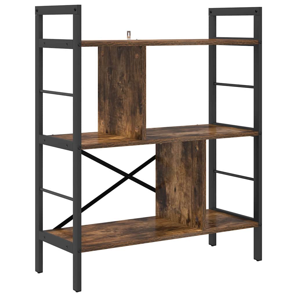 Libreria Rovere fumé 75 x 30 x 91 cm Legno multistrato | homemem39