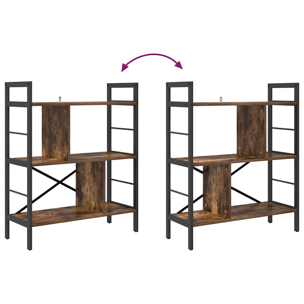 Libreria Rovere fumé 75 x 30 x 91 cm Legno multistrato | homemem39