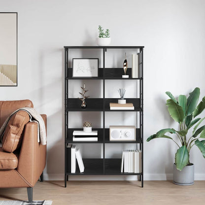 Libreria Rovere Nero 82 x 32 x 144,5 cm Legno multistrato | homemem39