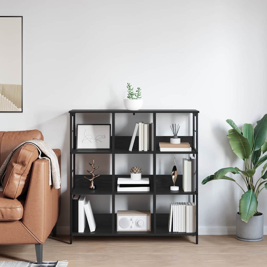 Libreria Rovere Nero 102 x 32 x 104,5 cm Legno multistrato | homemem39