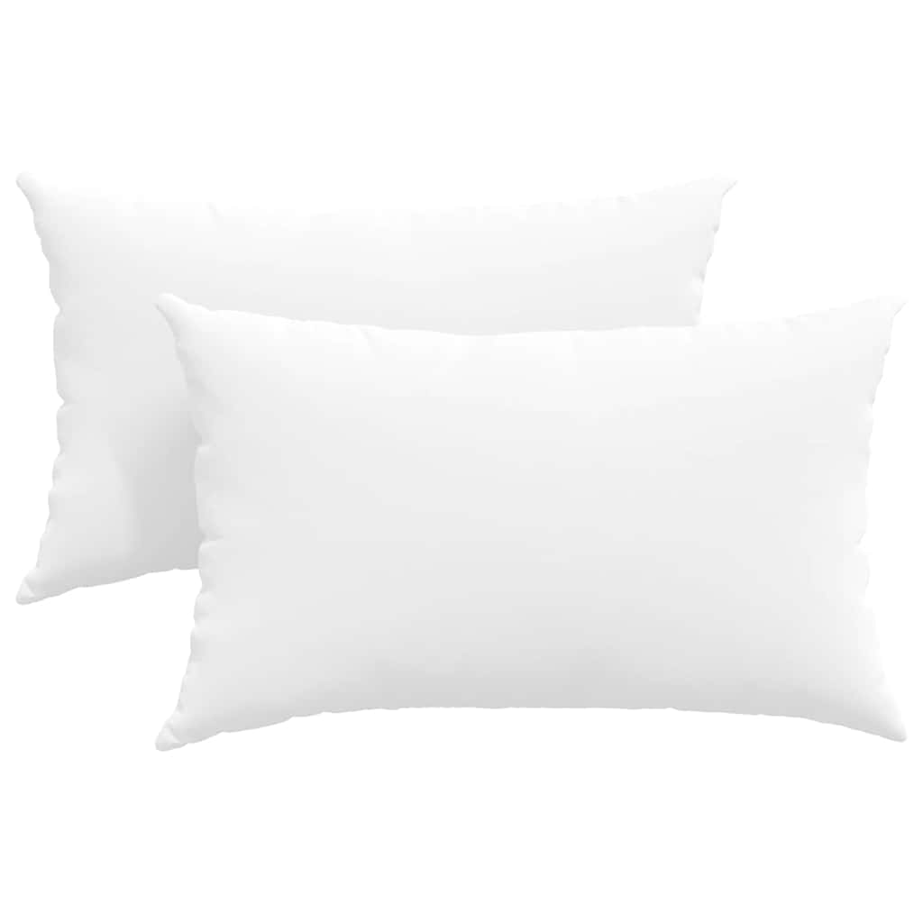 Cuscini da Divano 2 pcs Bianco 50 x 30 cm Tessuto | homemem39