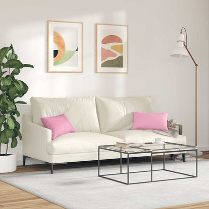 Cuscini da Divano 2 pcs Rosa 50 x 30 cm Tessuto | homemem39