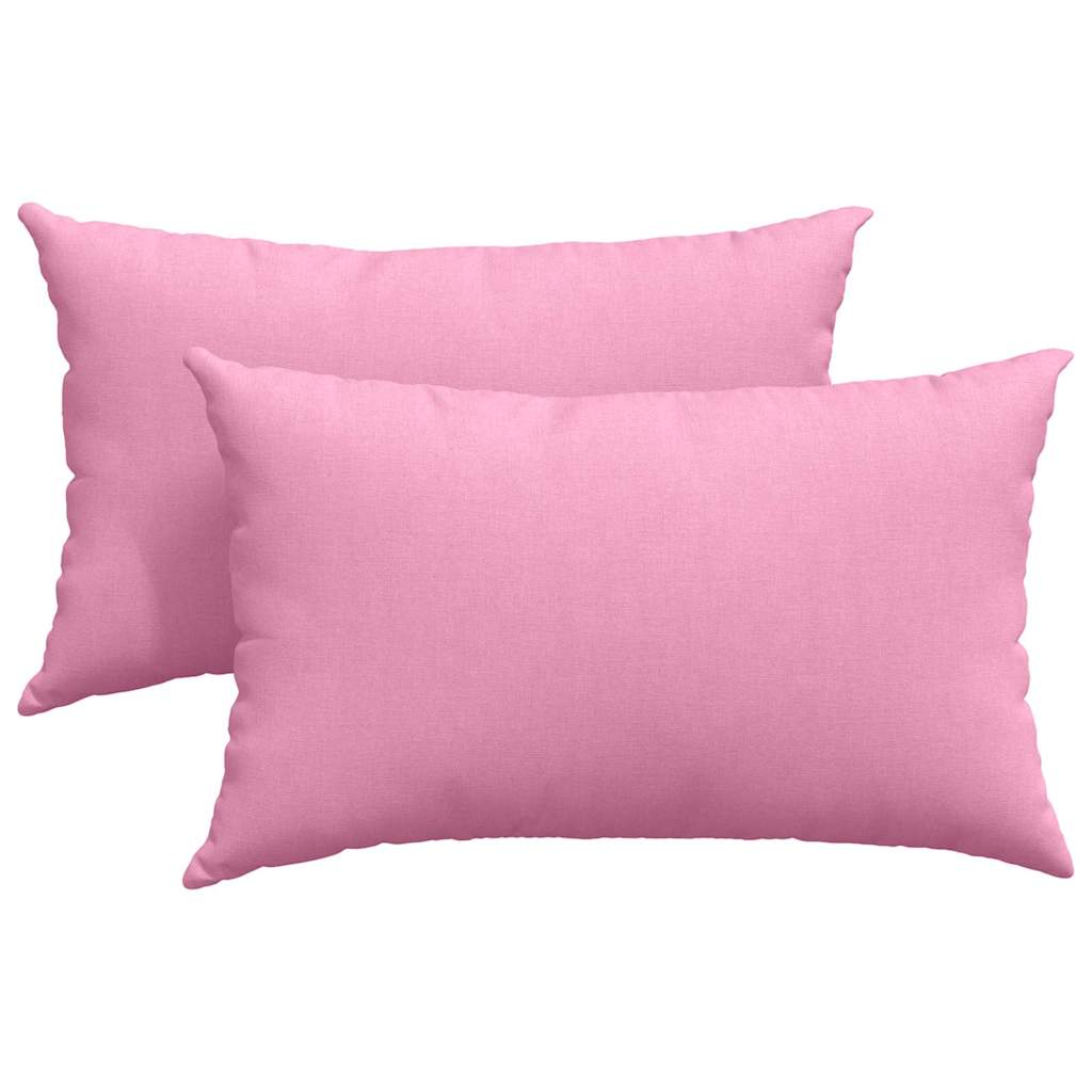 Cuscini da Divano 2 pcs Rosa 50 x 30 cm Tessuto | homemem39