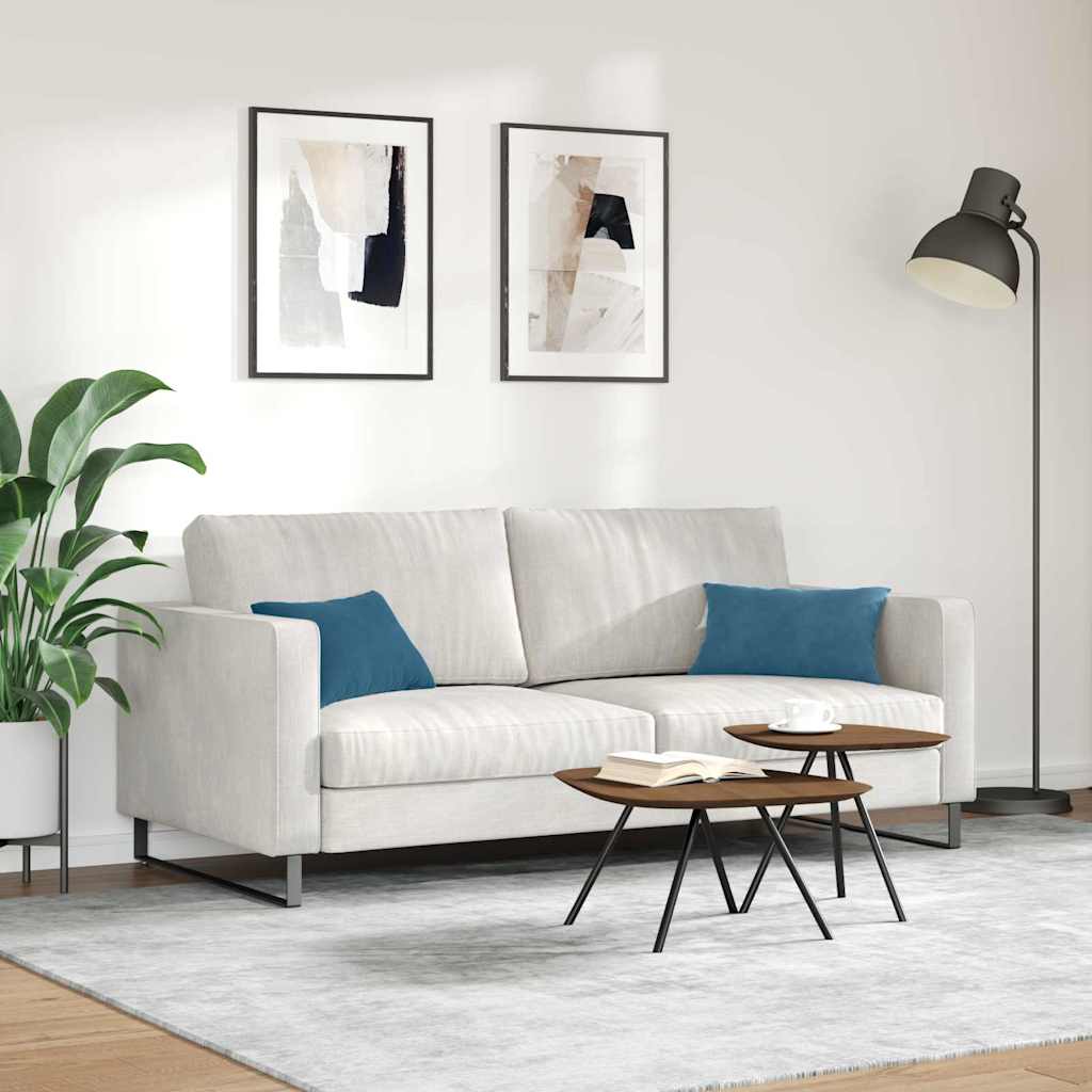 Cuscini da Divano 2 pcs Blu 50 x 30 cm Tessuto in Cords | homemem39