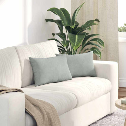 Cuscini da Divano 2 pcs Grigio chiaro 50 x 30 cm | homemem39