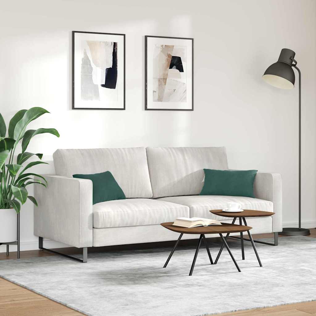 Cuscini da Divano 2 pcs Verde scuro 50 x 30 cm Tessuto in Cords | homemem39