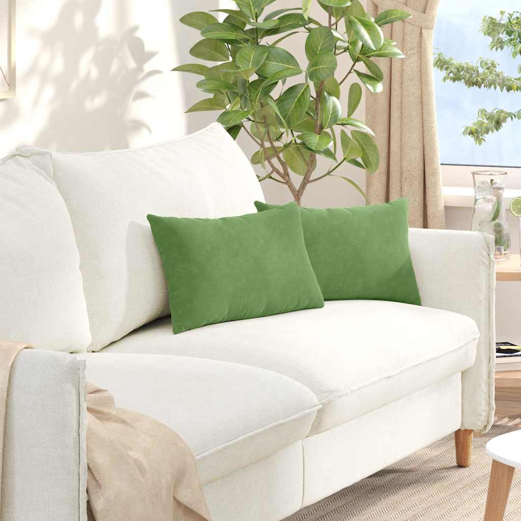 Cuscini da Divano 2 pcs Verde chiaro 50 x 30 cm | homemem39