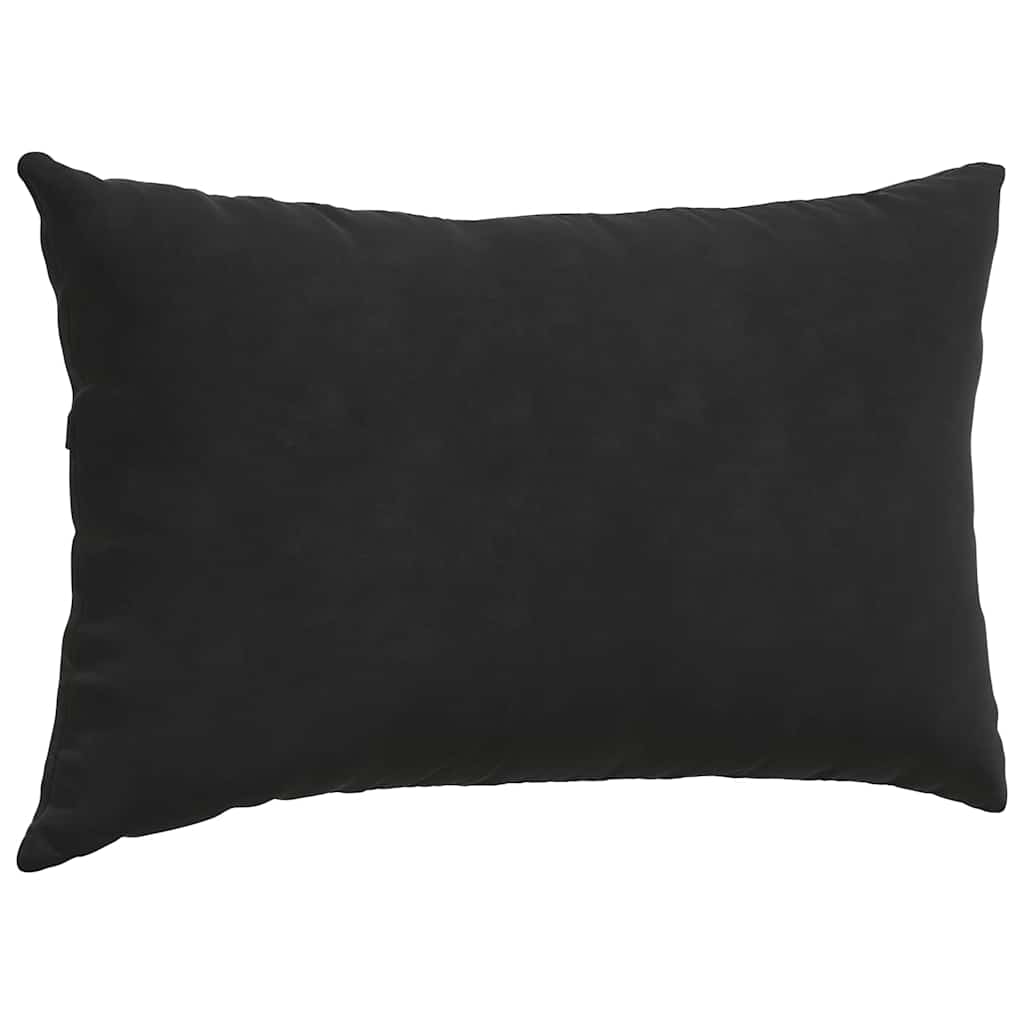 Cuscini da Divano 2 pcs Nero 50 x 30 cm Tessuto in Cords | homemem39
