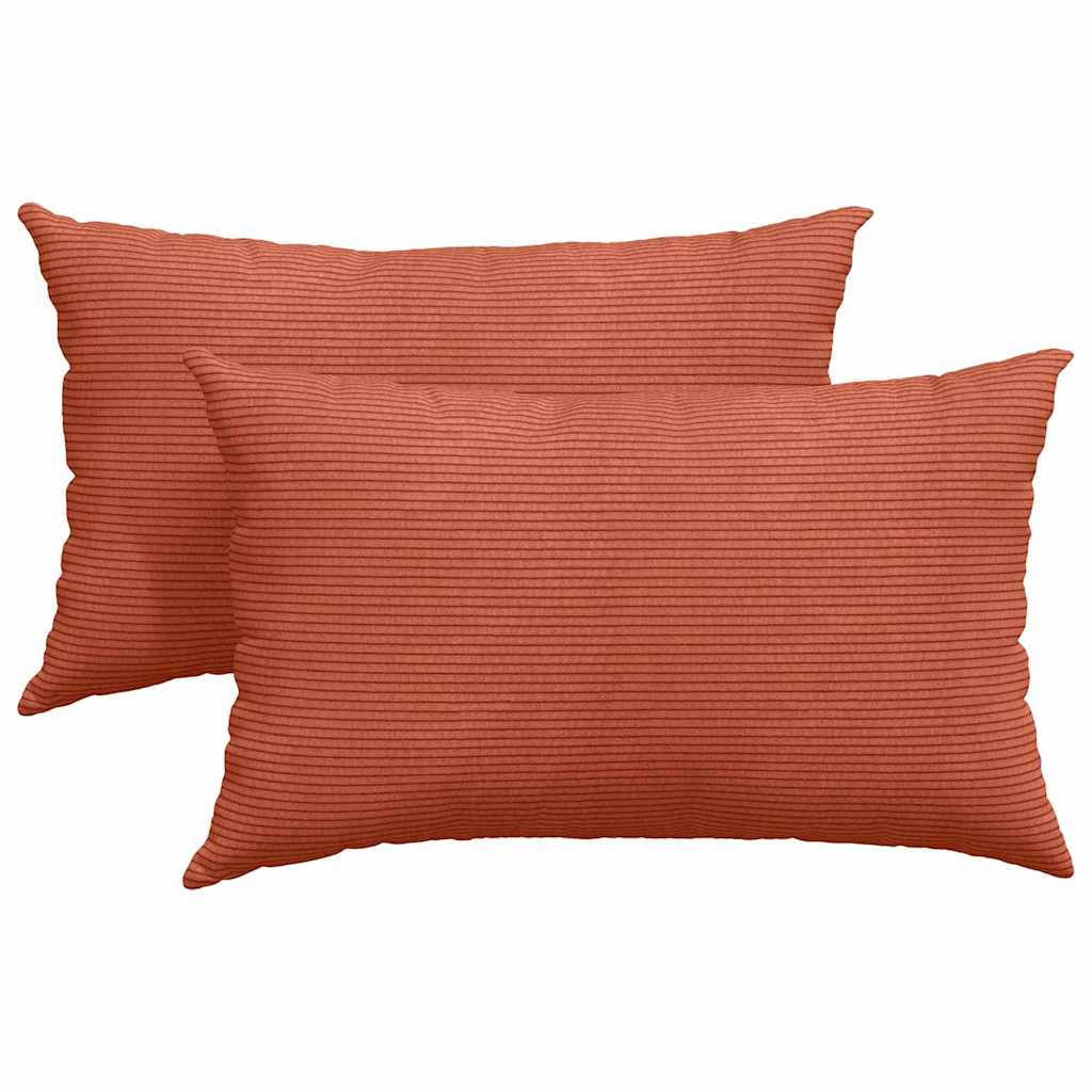 Cuscini da Divano 2 pcs Rosso Arancio 50 x 30 cm | homemem39