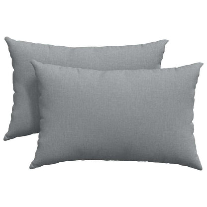 Cuscini da Divano 2 pcs Grigio chiaro 60 x 40 cm Tessuto | homemem39
